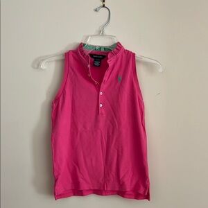 Ralph Lauren Pink Sleeveless Polo Top